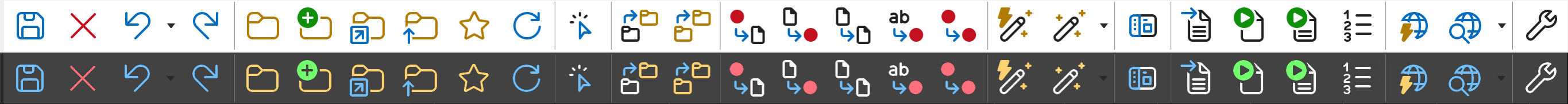 Toolbar with Modern Icons